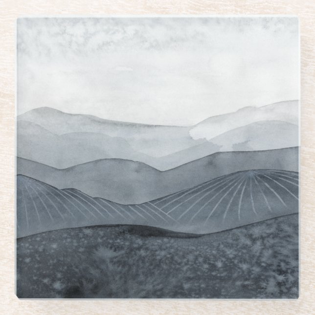 Blustering Grey Valley Glass Coaster (Front)