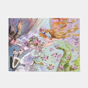 “Blustering March” Fairy Art by M T Ross Doormat