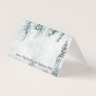 Blustering Winter Storm Guest Seating Place Card