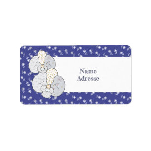 Blüten Adressaufkleber Label