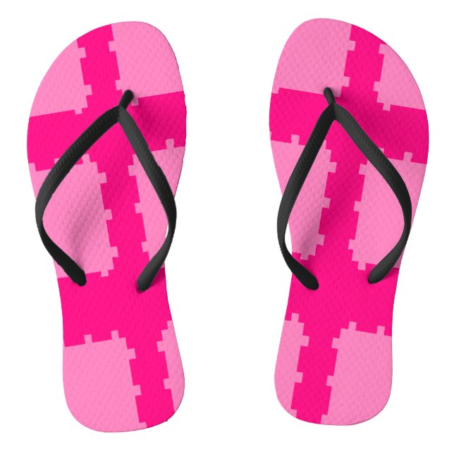 "Bluvio Pink on Pink"  Flip Flops (Footbed)