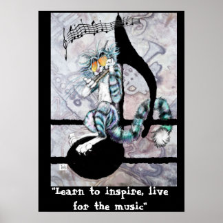 BluzKat on Note Poster