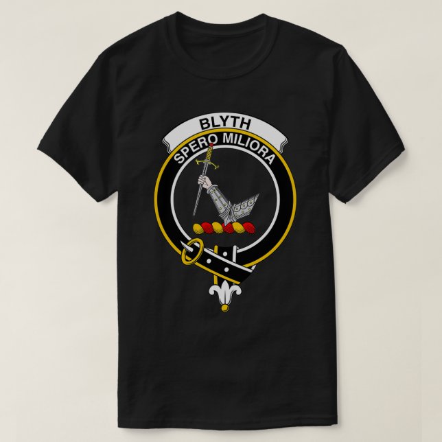 Blyth Crest Tartan Clan Scottish Clan T-Shirt (Design Front)