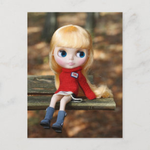 Blythe gold postcard