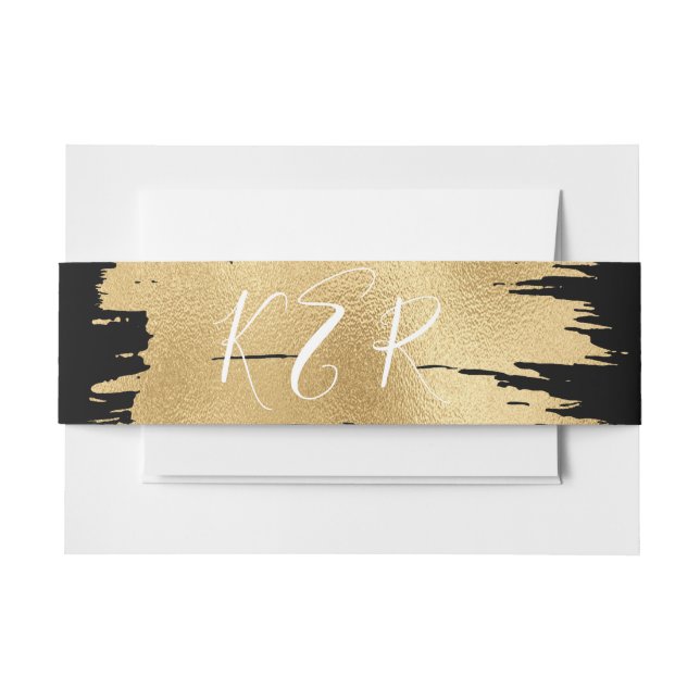 BM A Touch of Tallit Bar or Bat Mitzvah Invitation Belly Band (Front Example)