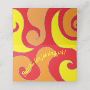 BM Bar an Bat Mitzvah Glitter Swirls Place Cards