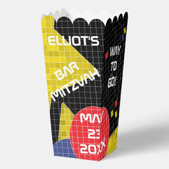 BM Bar Bat Mitzvah GAME ON Favor Box (Front)