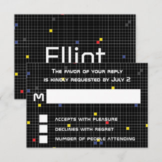 BM Bar Bat Mitzvah Game On RSVP Card