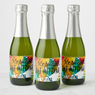 BM Bar Bat Mitzvah Splash of Colour Sparkling Wine Label