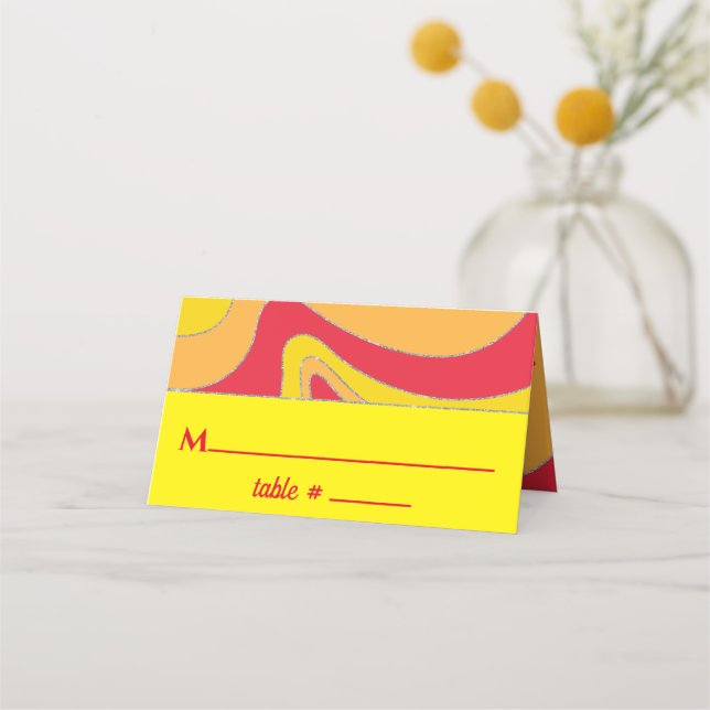 BM Bar et Bat mitzvah Jazzy tortille Cartes de pla (Devant)