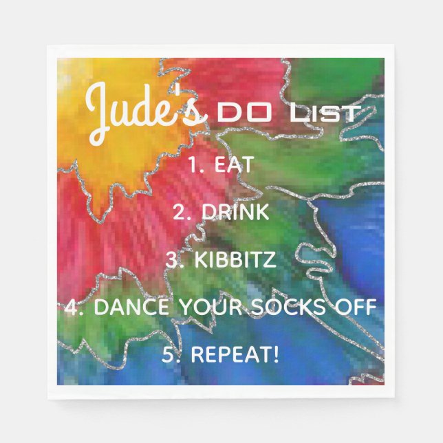 BM Bat Bar Mitzvah Elegant Colours Napkins (Front)