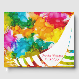 BM Bat or Bar Mitzvah Party Colourful Guest Book
