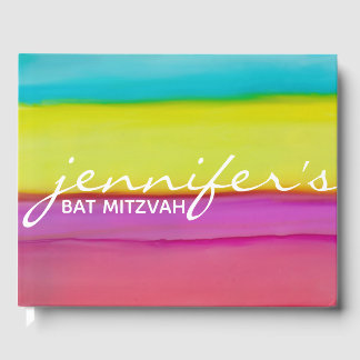 BM Bat or Bar Mitzvah Party Confetti Guest Book