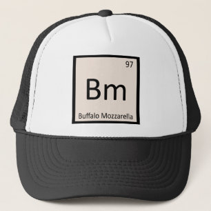 Bm - Buffalo Mozzarella Cheese Chemistry Symbol Trucker Hat