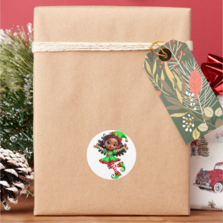 BMSC Santa's Little Helper Sticker, V1 Classic Round Sticker