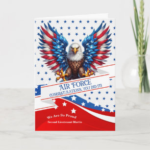 BMT Graduate American Eagle and Stars with Name Card