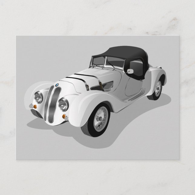 bmw-158703 bmw, car, roadster, sports car, automob postcard (Front)