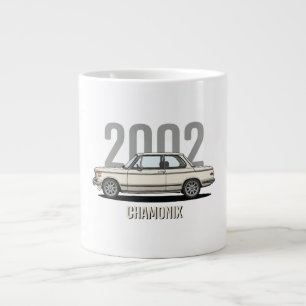 BMW 2002 Chamonix White Classic Car Large Coffee Mug