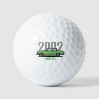 BMW 2002 Mint Green Classic Car T-Shirt Golf Balls
