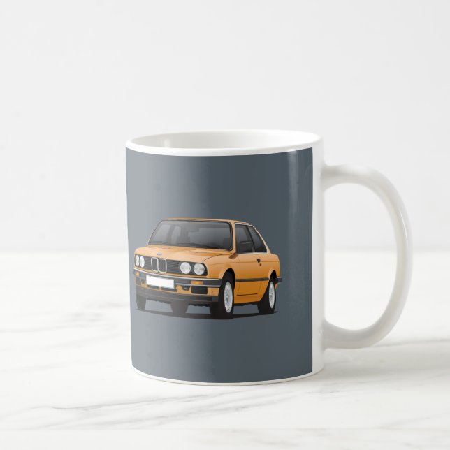BMW 3 series, E30, orange Coffee Mug (Right)