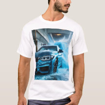  "BMW Blue: Men's T-Shirt Design for Car Enthusias