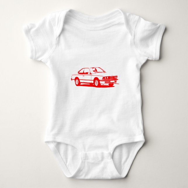 BMW Classic red Baby Bodysuit (Front)