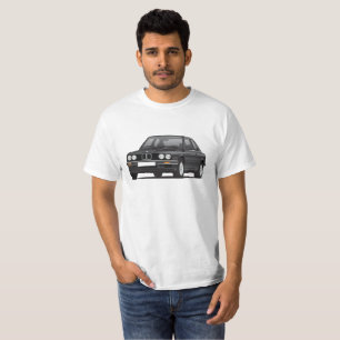 BMW E30 (3-series), black illustration, t-shirt