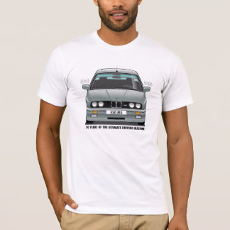 BMW E30 M3 30th Anniversary (Gray) Black Type T-Shirt