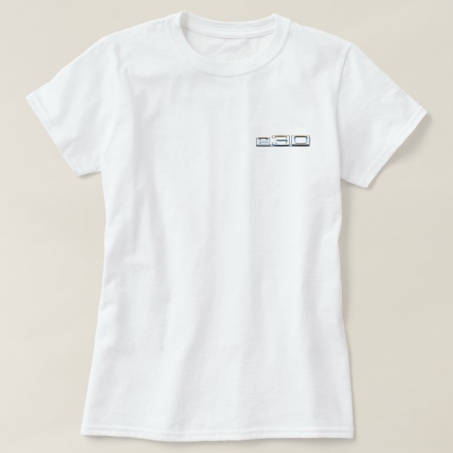 BMW E30 sedan and badge T-Shirt (Design Front)