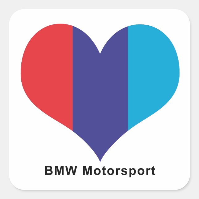 Bmw Heart Motorsport Car Sticker (Front)
