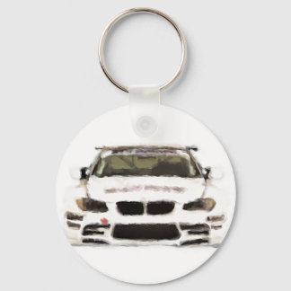 BMW M3 Racing Car Hand Painted Art Brush Template Keychain