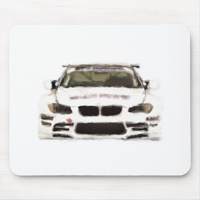 BMW M3 Racing Car Hand Painted Art Brush Template Mouse Pad (Front)