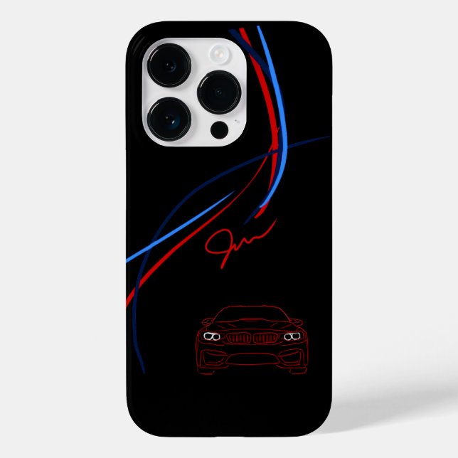 BMW M4 Stripes iPhone 14 Case (Back)