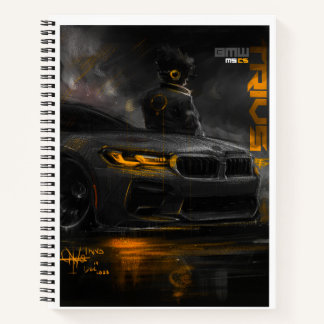 BMW m5 with orange accents Notebook
