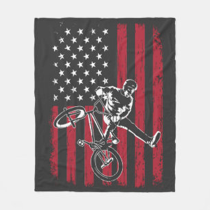BMX   American Flag BMX Fleece Blanket