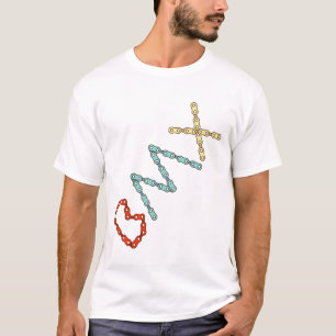BMX Bicycle Chain Typography Cycling Design T-Shirt