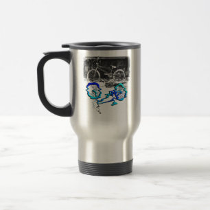 BMX Bicycle Sport Coloured Reflection Travel Mug