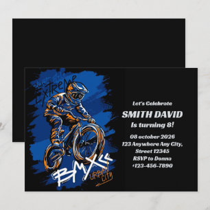 Bmx Bicycle Urban Graffiti streetwear Birthday  Invitation