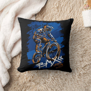 Bmx Bicycle Urban Graffiti streetwear  Throw Pillow