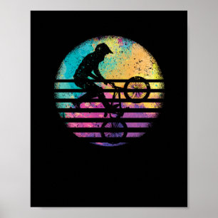 BMX bike bicycle motocross biker cycling Poster