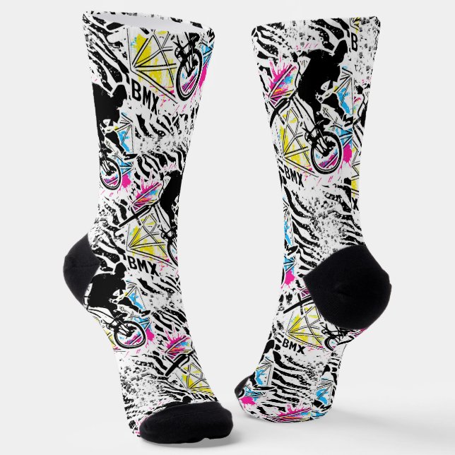 Bmx Bike - Bmx Freestyle Jump Socks - Bmx Socks (Angled)