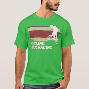 BMX Bike Costa Rica Flag Biking Cycling Racing BMX T-Shirt