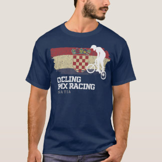 BMX Bike Croatia Flag Biking Cycling Racing BMX  2 T-Shirt