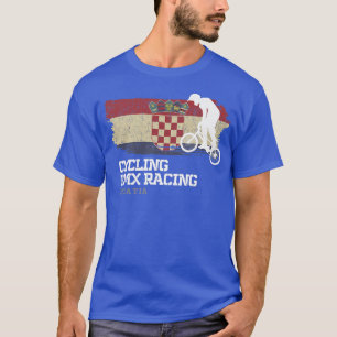 BMX Bike Croatia Flag Biking Cycling Racing BMX 2 T-Shirt