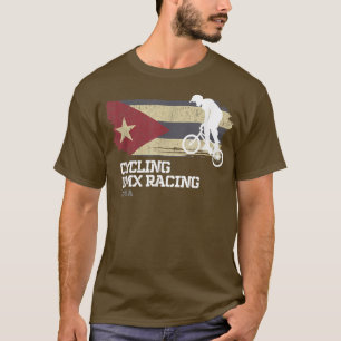 BMX Bike Cuba Flag Biking Cycling Racing BMX 316 T-Shirt