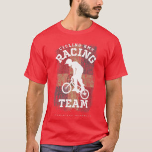 BMX Bike Dominican Republic Flag Biking Cycling Ra T-Shirt