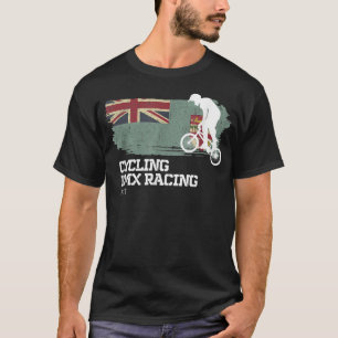 BMX Bike Fiji Flag Biking Cycling Racing BMX346 T-Shirt