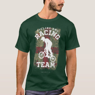 BMX Bike Georgia Flag Biking Cycling Racing BMX 31 T-Shirt