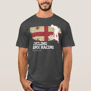 BMX Bike Georgia Flag Biking Cycling Racing BMX 3 T-Shirt