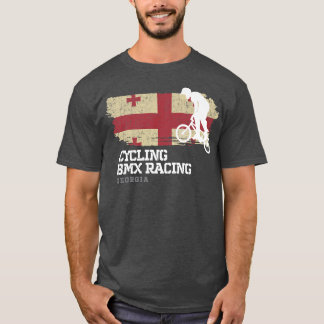 BMX Bike Georgia Flag Biking Cycling Racing BMX  3 T-Shirt